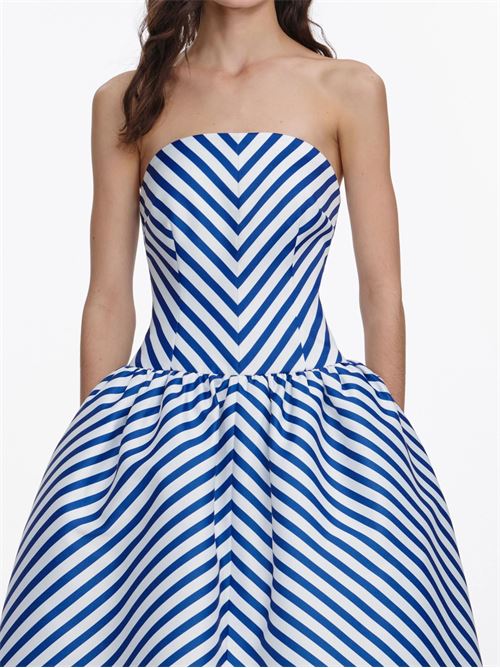 Striped midi dress SELF PORTRAIT | SS26158MANNAVY